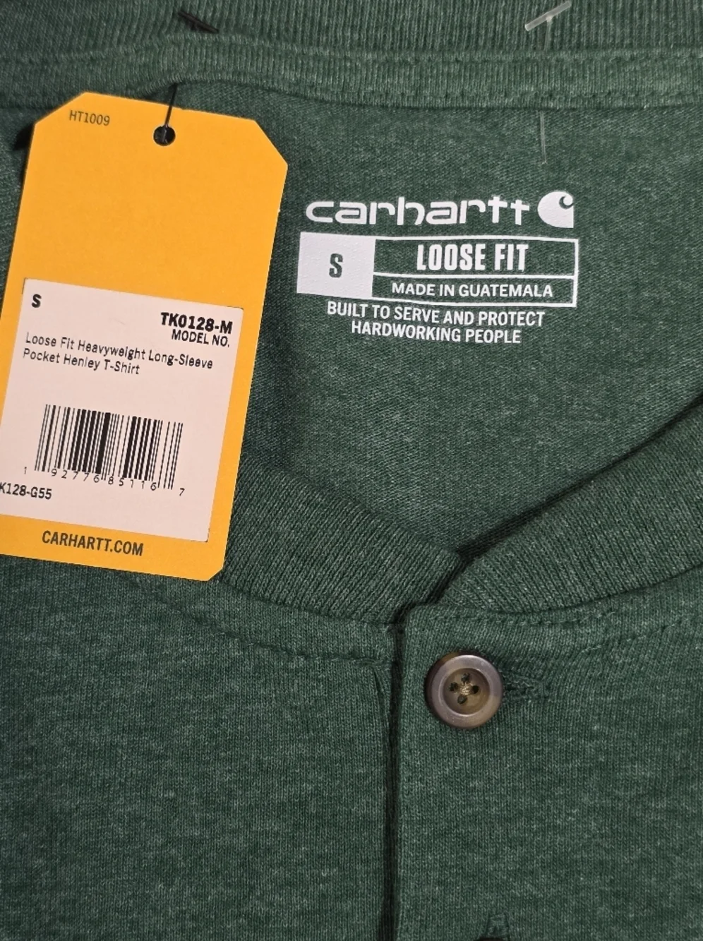 Carhartt Bundle Of 2 Men Small  Long Sleeve Pocket Tees Henley And Crewneck